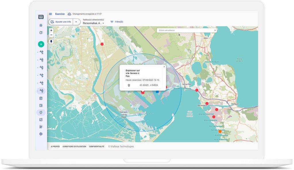 The map module allows you to project and visually share complex information.
