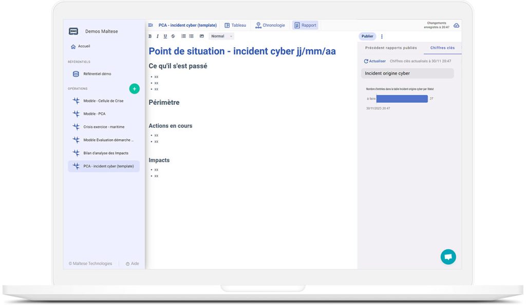 Save time with the reporting feature.