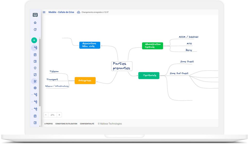The Maltese Whiteboard allows you to create, annotate, and save collaborative mind maps in real time.